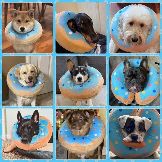 Надувной ошейник для домашних животных, регулируемый ошейник для собак после операции, восстановление, ошейник-пончик, против укусов, против вылизывания, мягкий конус для домашних животных, для швов, ран, сыпи