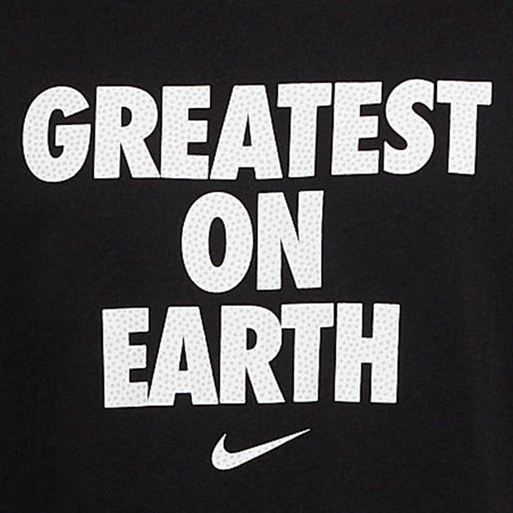 Nike Greatest On Earth Letter Logo Print Casual Short Sleeve T-Shirt Men Tops Black DJ3716-010