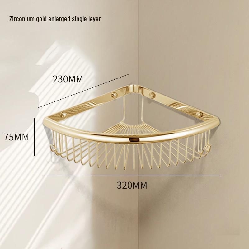 Gold Chrome Plated American Style Towel Rack Set - Retro Bathroom Accessories