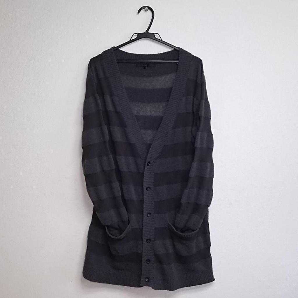 [USED] A Long Cardigan Recommended for Fans of Hosts, K-pop, Bands, and Visual Kei.