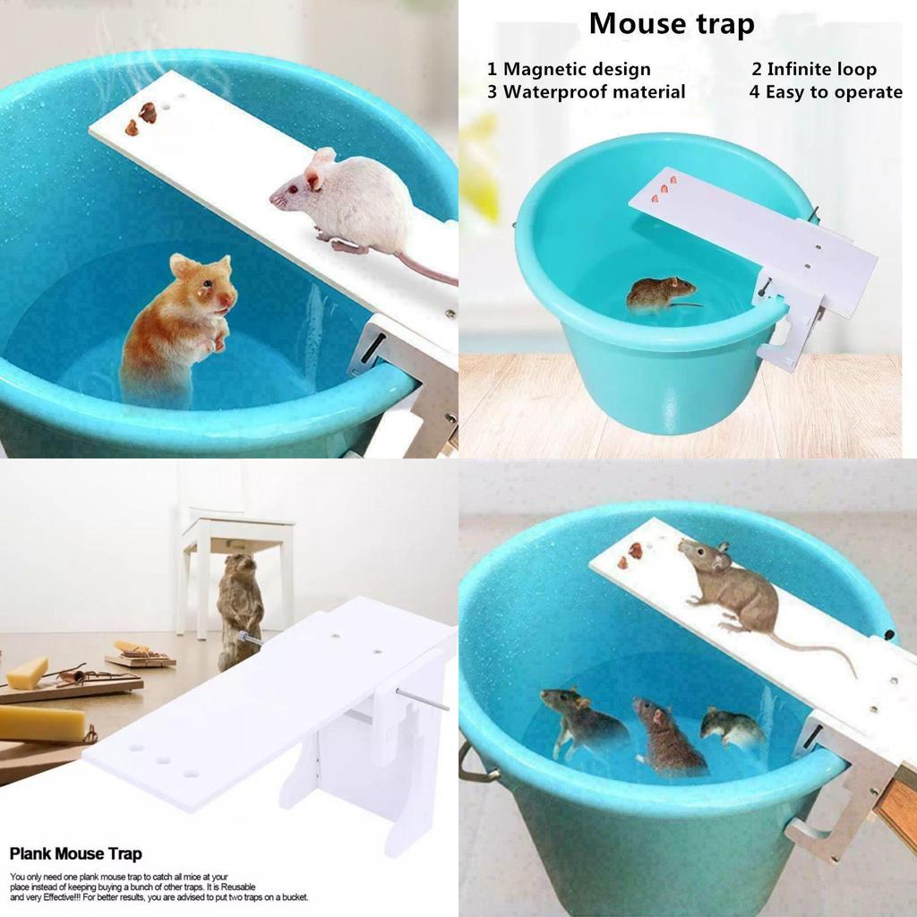 Mouse Trap Catch Rat Trap Catch Walk The Plank Humane Bucket Mice Auto New Reset