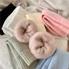Женские зимние бархатные носки средней длины, толстые плюшевые теплые однотонные носки-тапочки