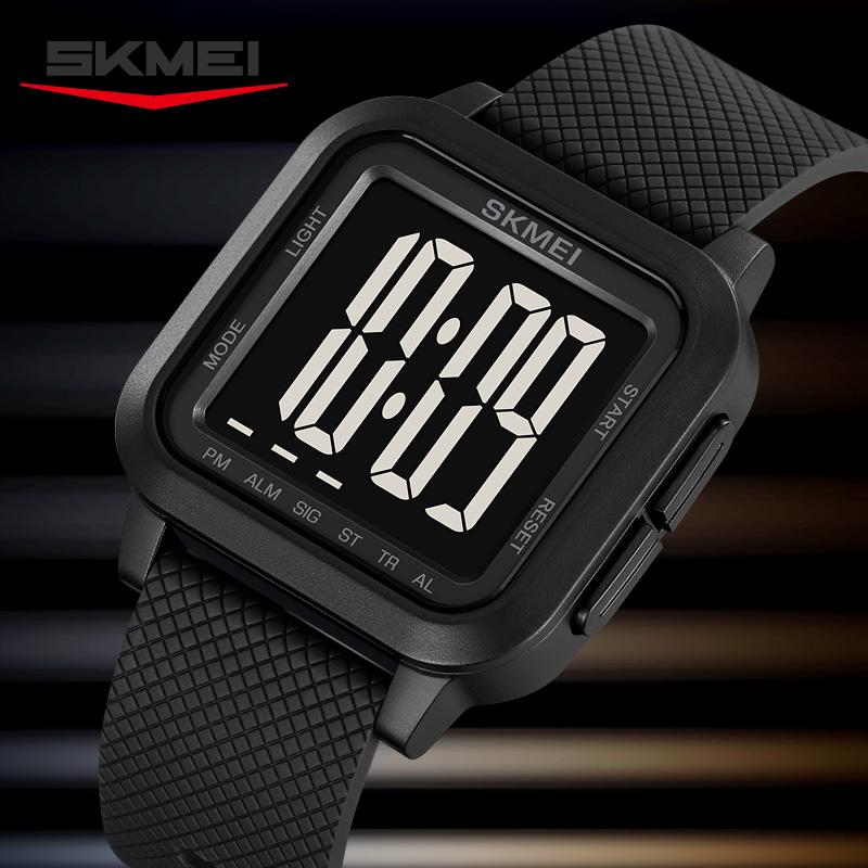 SKMEI 2691 Электронные часы Новые Модные Спортивные С Большим Цифровым Дисплеем Цифровые Часы Водонепроницаемые Таймер Будильник Мужские