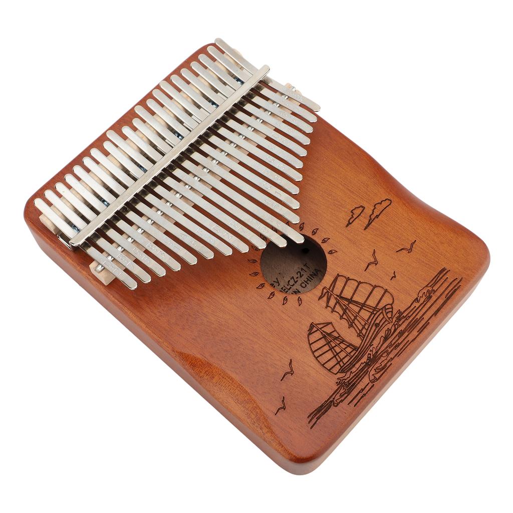 Kalimba 21 Keys Portable Small Thumb Piano Mahogany Metal Instrument Kit for Adults Kids Beginners