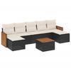 VidaXL Salon de Jardin avec Coussins 8 pcs, Canapés de Patio, Ensemble de Meubles, Mobilier de Terrasse Extérieur, Noir 3260320