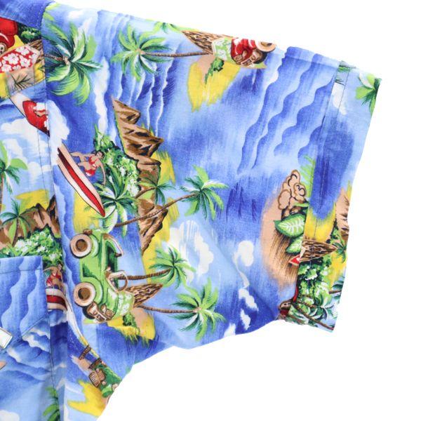 RockMount Сделано в США SP1694 Рубашка в западном стиле с коротким рукавом с тропическим принтом Мужская Б/У