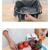 Gray 15L Portable Large Insulated Lunch Bag Shoulder Carry Outdoor Picnic Lunch Bag Waterproof Leak-proof Thickened Handheld