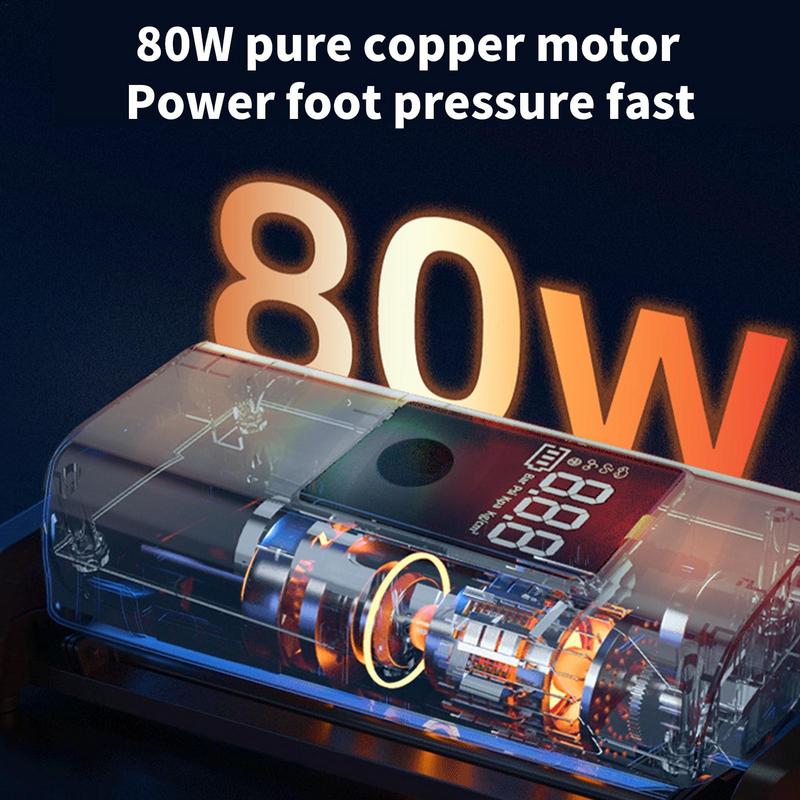 Электрический автомобильный насос для шин, беспроводной насос для шин мотоцикла, большая емкость аккумулятора, цифровой дисплей, зарядка через USB, надувной насос для бассейна