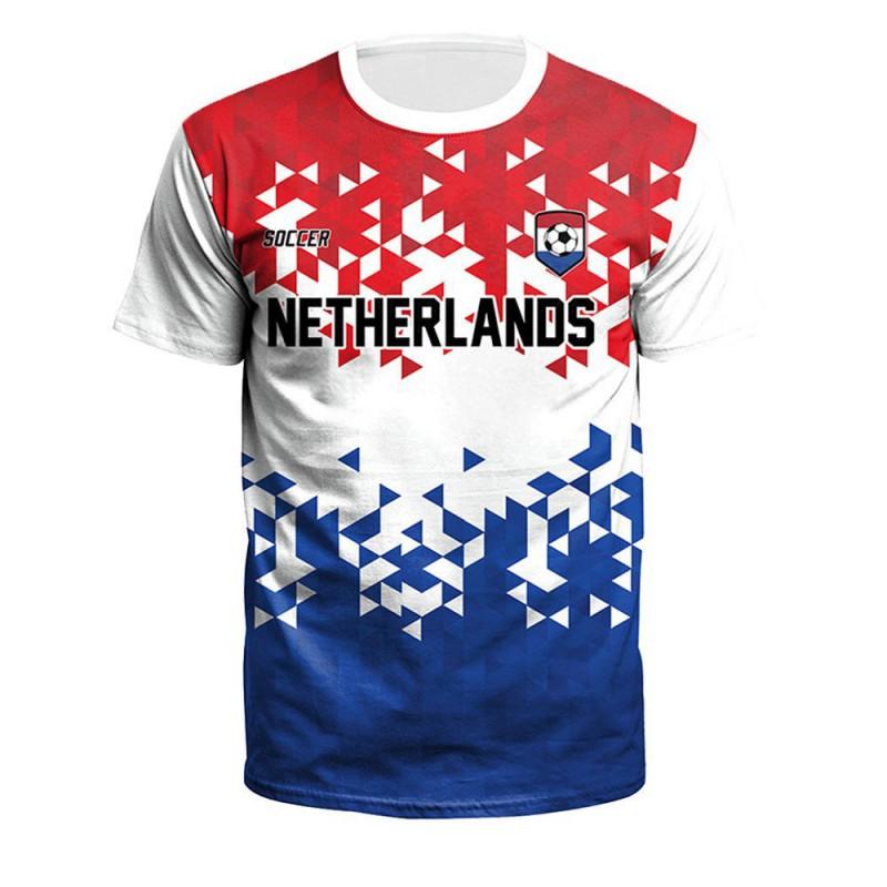 Mens Loose Fit Short Sleeve Crew Neck T-Shirt With 3D Print Soccer Fans Fall Sport Casual Wear