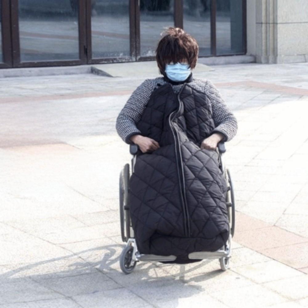 Zipper Wheelchair Windproof Blanket Fleece-Lined Wheelchair User Leg Cover Nursing Home