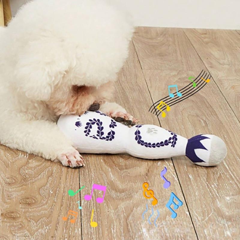 Питомец Говорящая Плюшевая Красочная Эмаль Форма Винной Бутылки Собака Кошка Питомец Плюшевая Говорящая Игрушка