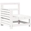 Garden Sofa with Armrests and Side Table Solid Pine Wood