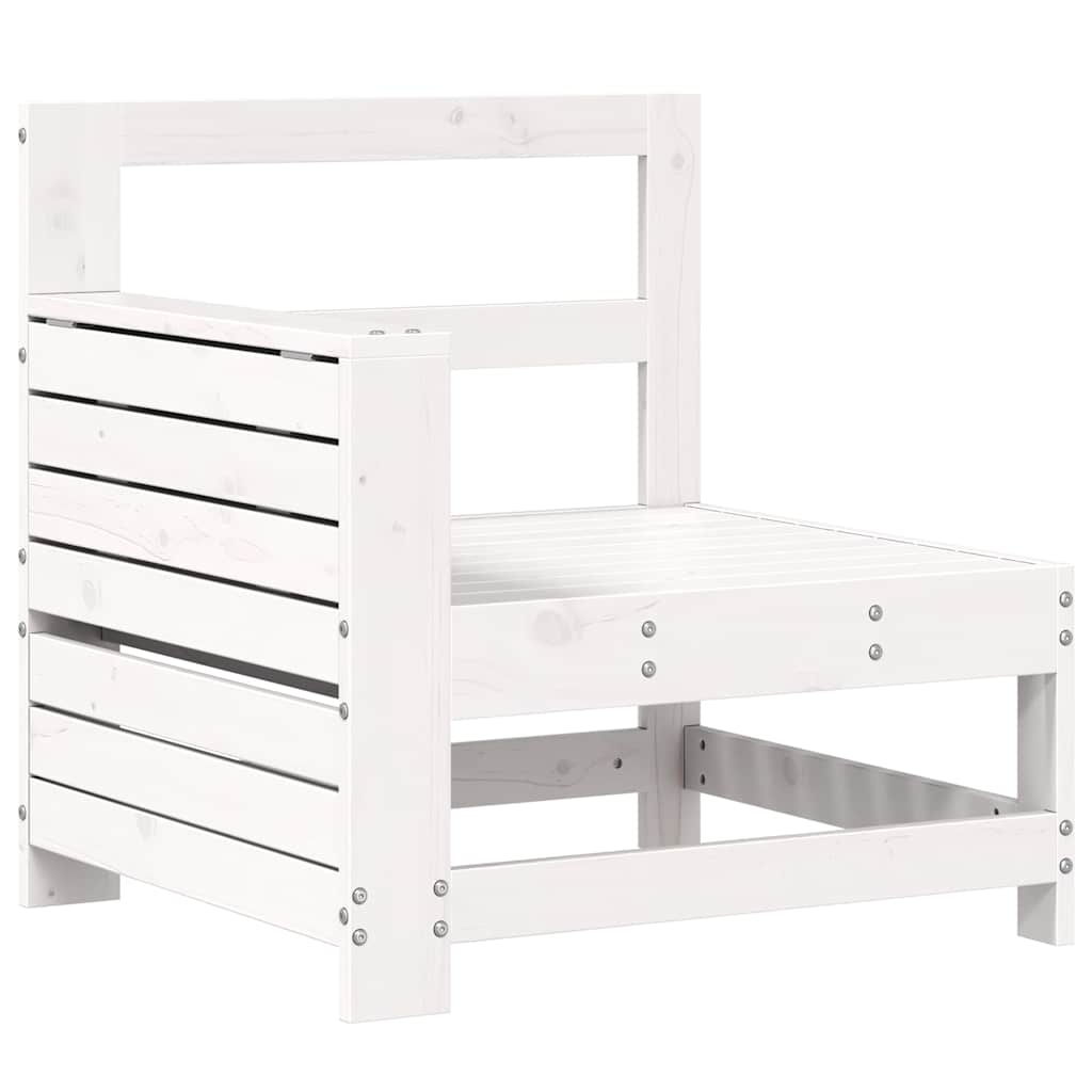 Garden Sofa with Armrests and Side Table Solid Pine Wood