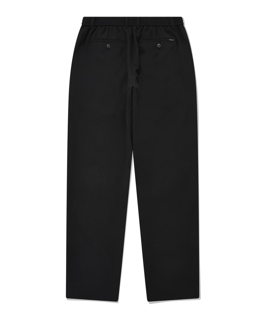 COVERNAT Tapered Easy Banding Slacks Black