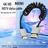 Ультратонкий Выдвижной HDMI на Мини HDMI 2.0 4K 60Hz Кабель для HDTV, Компьютера, Проектора, Камеры