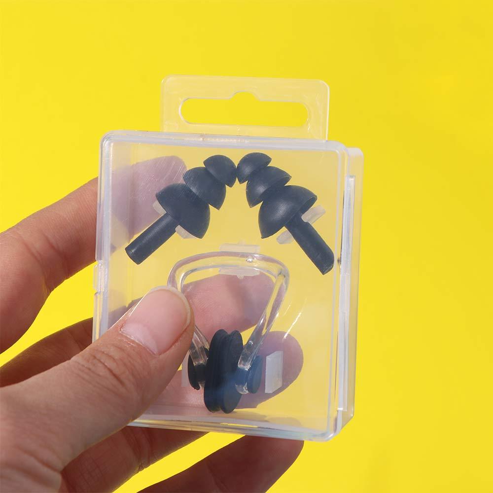 Anti-water Silicone Noise Earplug Soft Nose Protector Clip Swimming Earplug Nose Clip Children