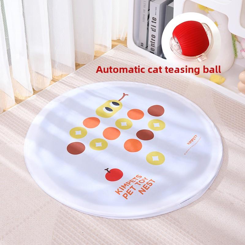 Cat Hunting Cover Toy Automatic Teasing Cat Ball Foldable Self‑play Boredom Relief Physical Consume Pet Toy
