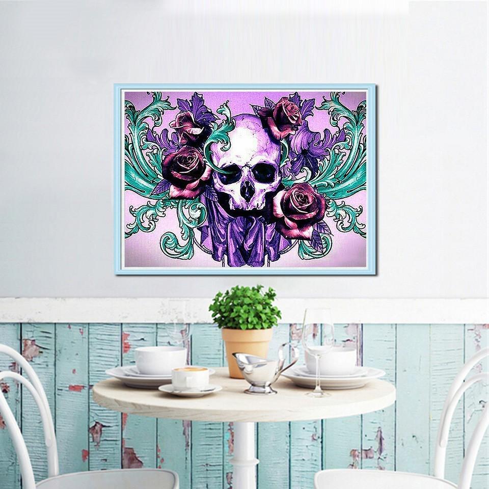 Cross Stitch Mosaic Full Round 5D DIY Diamond Painting Bone Gift Diamond Embroidery