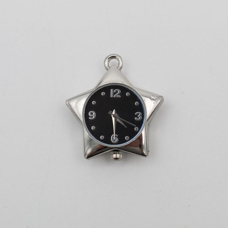 Star Pocket Watch Clock Keychain Zinc Alloy Trinkets Bag Charms Original Design Creative Pendant