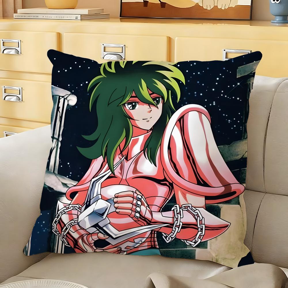 Anime SSaint SSeiya Cushion Cover Soft Durable Reversible Pillow Cover Home Car MultiScene Daily Comfort Pillowcase