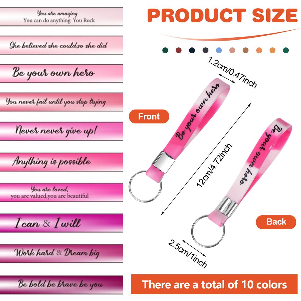 30 шт. Брелок «Спасибо» оптом Подарок сотруднику для поощрения Мотивационный силиконовый брелок Брелки с вдохновляющей цитатой Персонал App