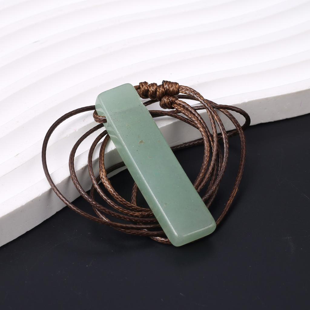 Женское ожерелье из натурального камня, зеленое ожерелье с авантюрином, нерегулярный кулон, подвески для женщин, романтический подарок на день рождения