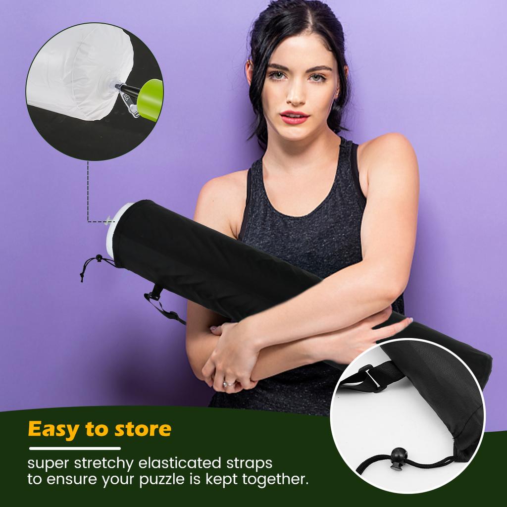 Jigsaw Puzzle Mat Roll Up, No Creases Saver Pad Up To 2000 Pieces, Large Puzzle Matte Rollup with 6 Sorting Trays 1 Storage Bag