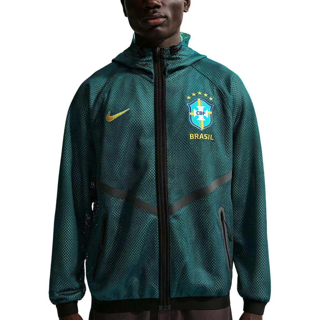 Nike Худи на молнии Dri-Fit для сборной Бразилии, оверсайз, дышащее, с длинным рукавом, быстросохнущая футболка, мужские топы IH1757-369
