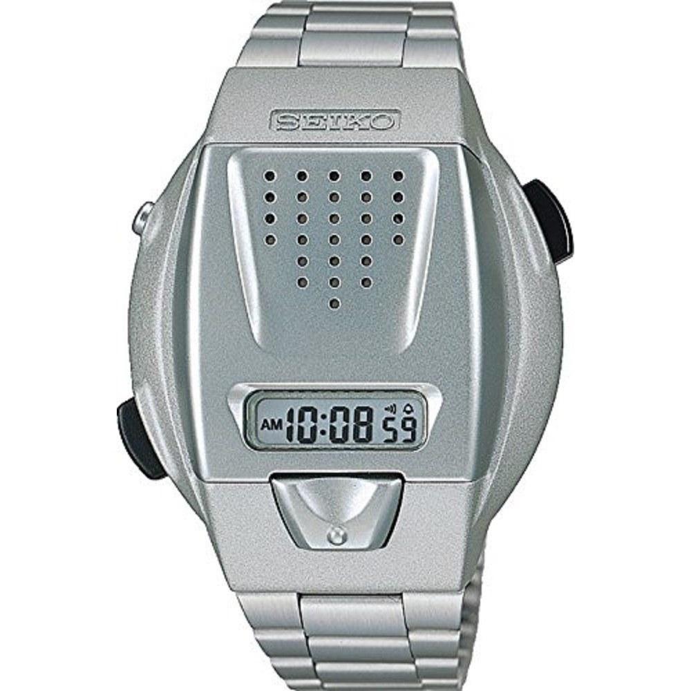 Часы Seiko Voice Digital Наручные часы SBJS001 Унисекс Сделано в Японии Работают от батарейки Кварцевые Функция уведомлений Время Настройки будильника Серебристый