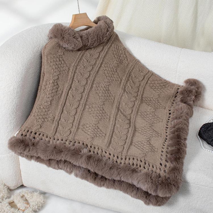 Женский кардиган с воротником-стойкой, свободным рукавом «летучая мышь», однотонный трикотажный свитер, осенне-зимняя накидка кросс-бордер