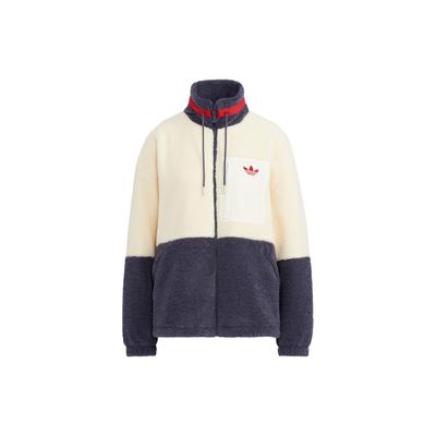 Короткая куртка из шерпы Originals FW22 с принтом, вышитым логотипом и воротником-стойкой на молнии, женские куртки, разноцветные HR3456