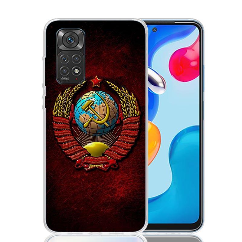Russia Vintage USSR Communism Phone Case For Xiaomi Redmi Note 15 14 13 12S 12 Pro Plus 11S 11E 11 11T 10S 10 Art Soft Pattern C