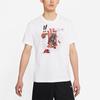 Nike Футболка с сезонным логотипом, баскетбольная футболка с коротким рукавом и принтом, мужские топы, белые DD0780-100
