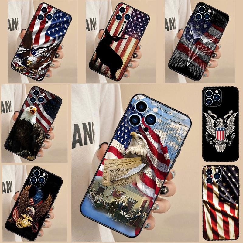 Чехол для телефона Флаг США Американский флаг Для iPhone 16 15 11 13 12 14 Pro Max 13 Mini 7 8 14 Plus XS Max X XR Чехол