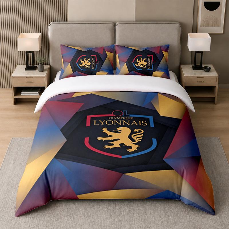 3Pcs Bedding SetLyon FC Soft Bed Sheet and Two Pillowcases Home Bedroom Decor