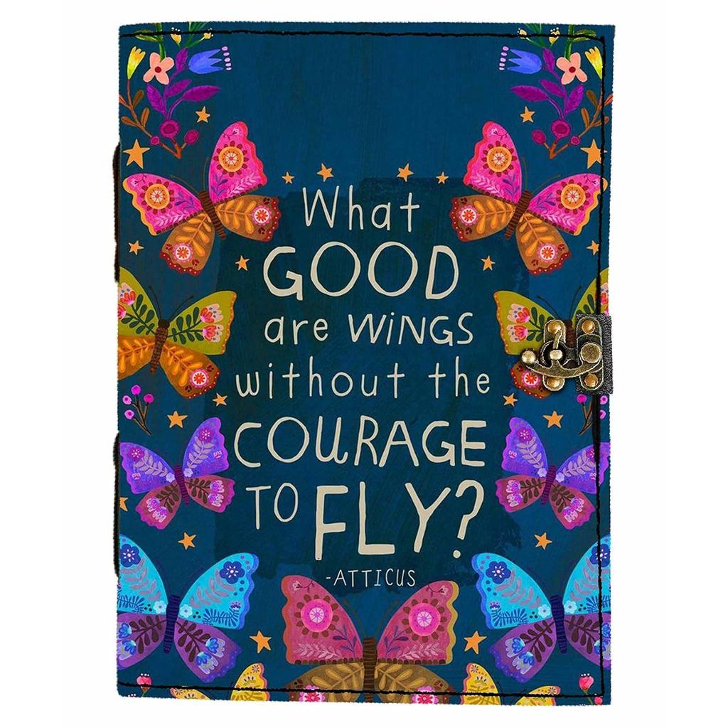 Leather Positive Quote Blank Pages Journal Diary for Personal & Office Use Planner Blank Diary (7 X 5 Inch)