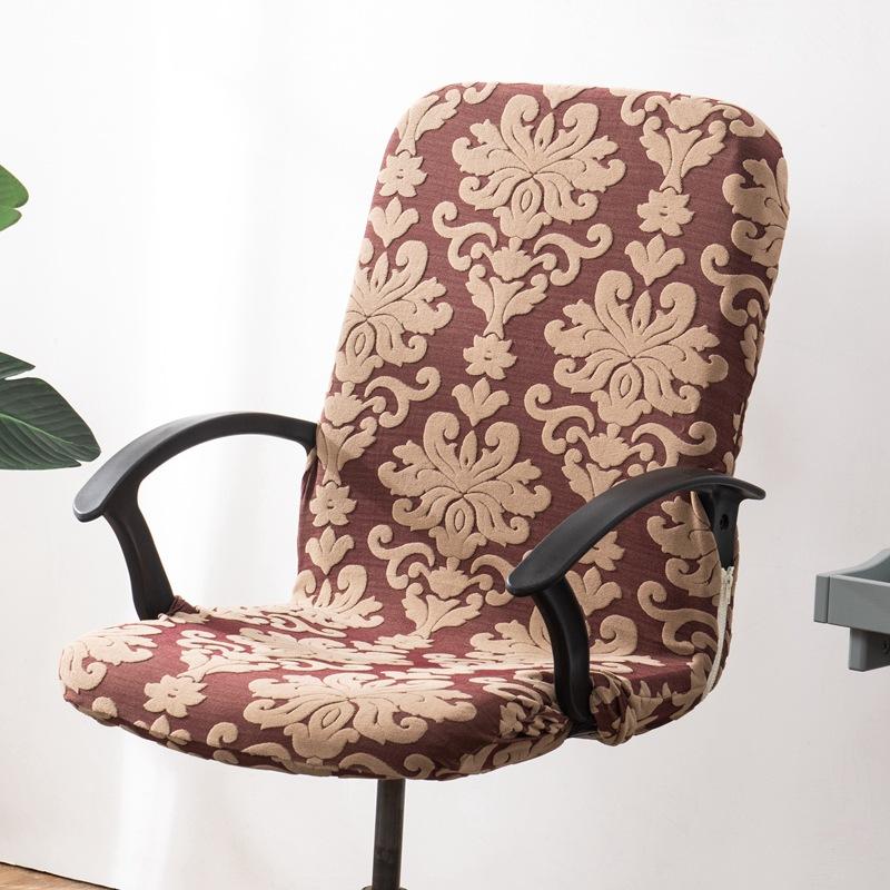 Чехол на офисное кресло, эластичный чехол на стул, жаккардовый чехол на кресло руководителя, нескользящий чехол на сиденье офисного кресла, протектор, чехлы