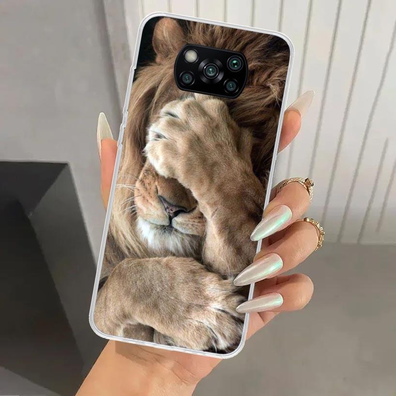 Lion Alpha Male Cub King Phone Case for Xiaomi Poco X5 X6 X7 Pro F7 Ultra M7 Redmi 15 15C 13 13C 12 12C 10 10A 10C 9 9A 9C 9T Sh