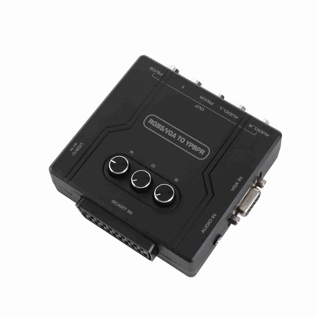 RGBS VGA SCART To YPBPR Component Converter for SFC for N64 for Wii for MD for Saturn