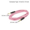 uxcell Guitar Instrument Cable 3M TRS Angle Electric Bass Cable Cord for Guitar Bass Pink 2pcs 6mm-6mm Straight-Straight