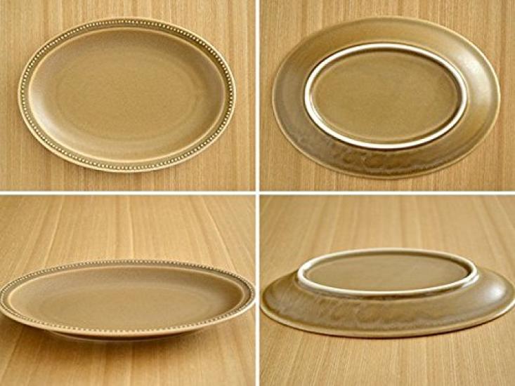 Столовая посуда East Oval Plate Dot Oval Plate 24 см фарфор Mocha