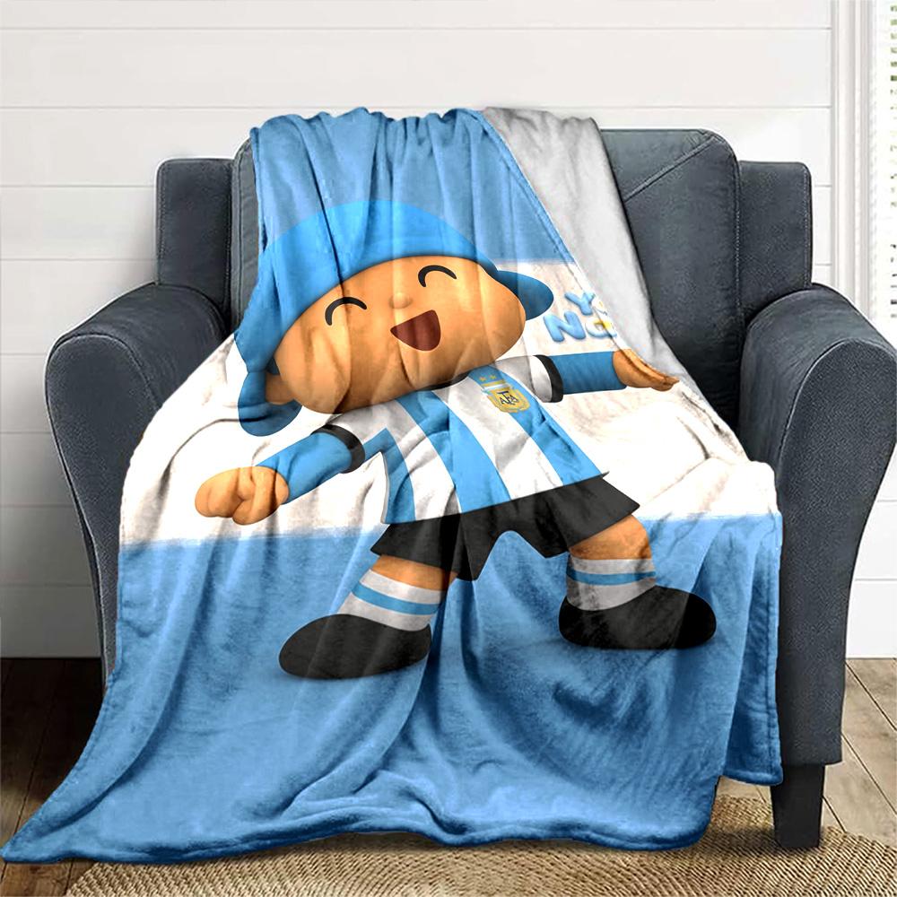 Pocoyo Customize Text Blanket Cozy Customizable Blanket Comfortable Throw For Chair Office Seaside Living Room All-Season Use