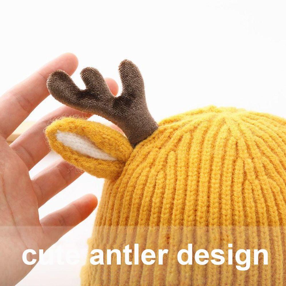 Лосиные рога Теплые вязаные шапки Утепленные шапки с защитой ушей Шапка-пуловер Шапка принцессы Осень Зима