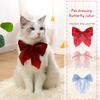 Ошейник для собак Ошейник для кошек Яркий шелковый ошейник с большим бантом Аксессуары для кошек Аксессуары для домашних животных