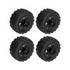 4pcs RC Tires Plastic Black Wear Resistant Micro Crawler Tires with Combiners Nuts for 18 for 110
