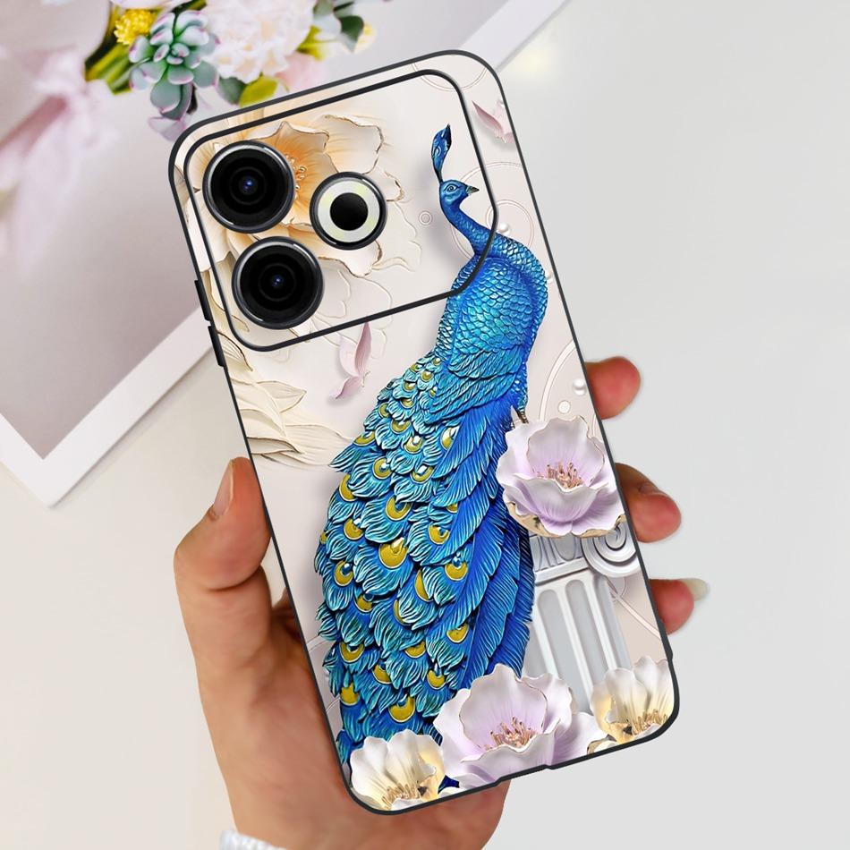 Чехол для телефона Tecno Pova 6 Neo Pova6 Neo 4G 2024 Элегантный принт Мягкий силикон ТПУ Чехлы