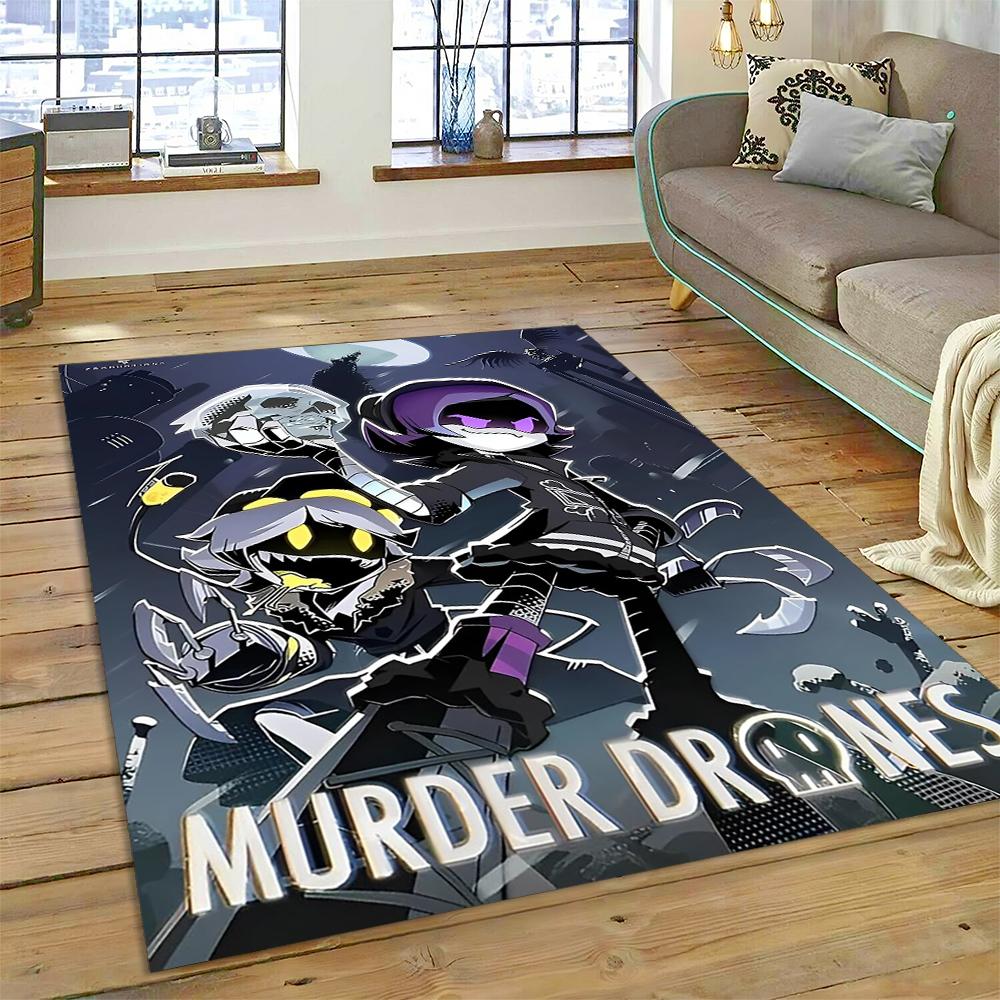 2025 New Style Murder Drones Uzi V Cartoon Robot Rug Carpet for Living Room Bedroom Home Decor, Floor Mat Non-slip Sofa Doormat