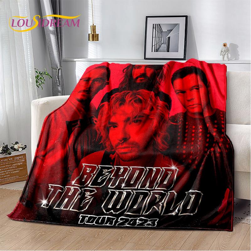 Одеяло Tokio Hotel Rock Band Bill Kaulitz, мягкое фланелевое одеяло для дома, спальни, кровати, дивана, пикника, офиса, пешего туризма, отдыха, сна