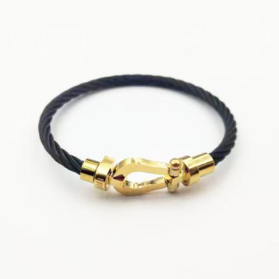 Браслет из нержавеющей стали с магнитной застежкой в ​​виде подковы, браслет для пары, простые ювелирные изделия