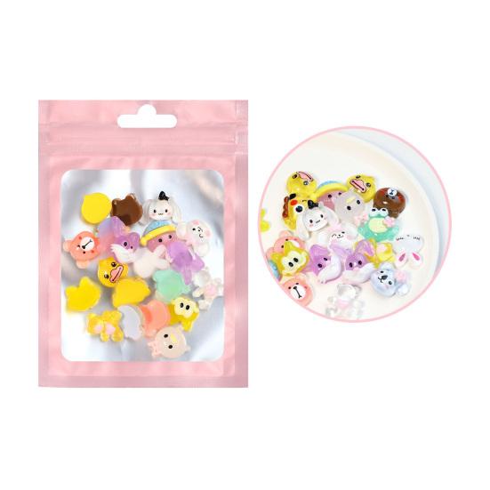 20Pcs Nail Decorations Wide Application Waterproof Lightweight Great Cartoon Animal Ice Cream Candy Heart DIY Ornaments for Girl